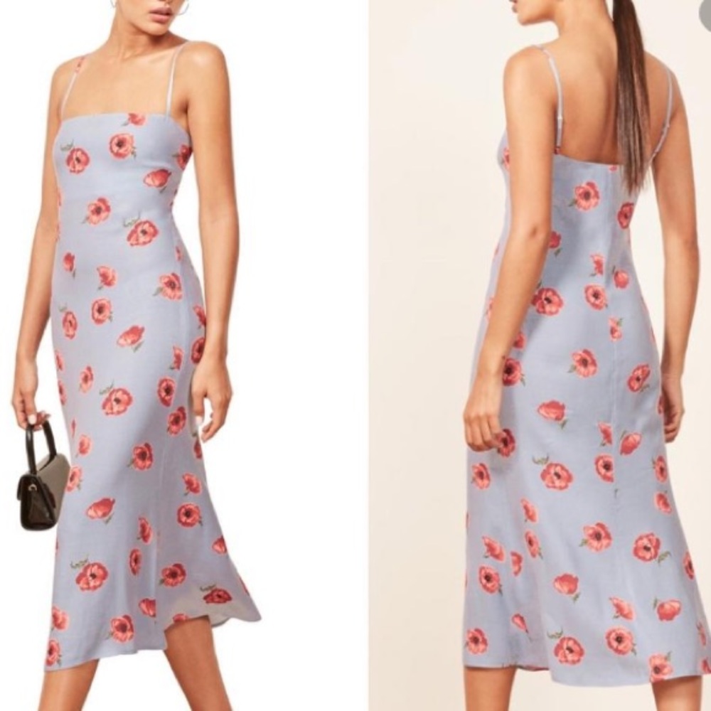 Reformation Rosaly Lola Midi Dress